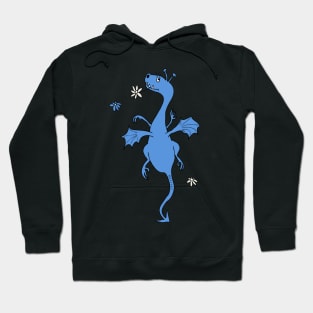 Flap your wings in the flower rain - blue Hoodie